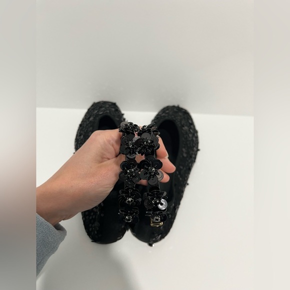 J.Crew Quinn embellished removable ankle-strap ballet flats sequin & mesh sz 9.5 - Picture 11 of 14